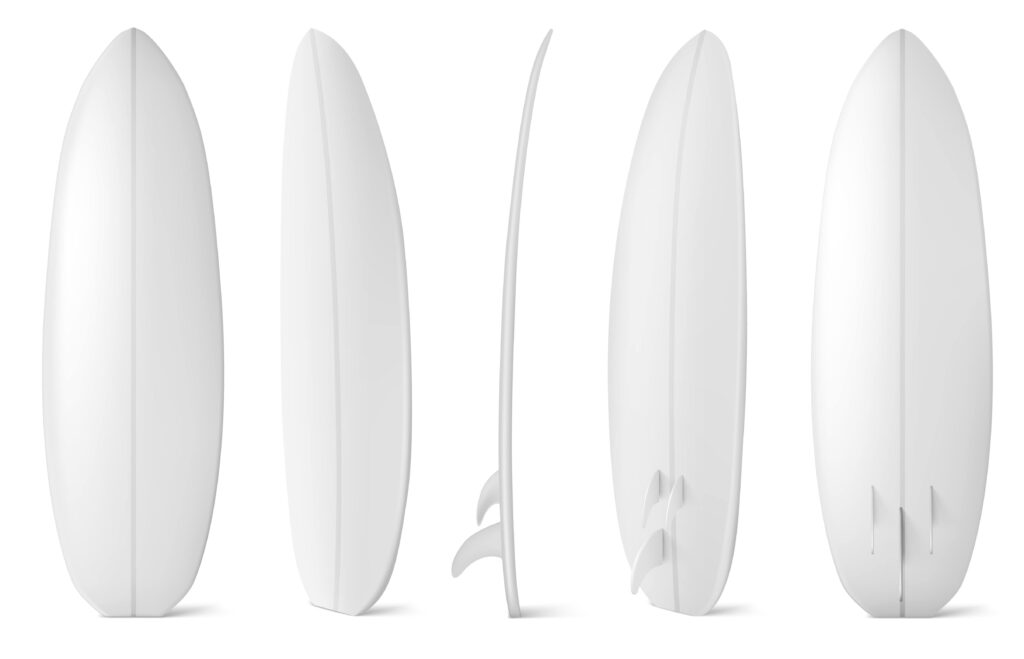 white surfboard shortboard