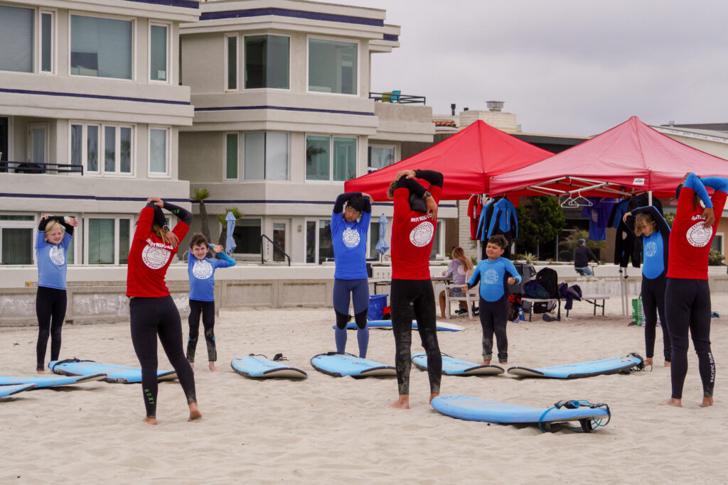 Surf Lessons with kids and adults