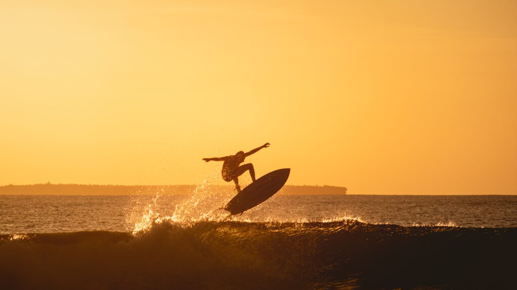 Surfer in a surfing session